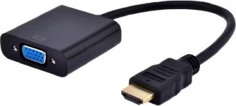 Video adapter A-HDMI-VGA-03, tip A, 0,15 m, črn - Gembird