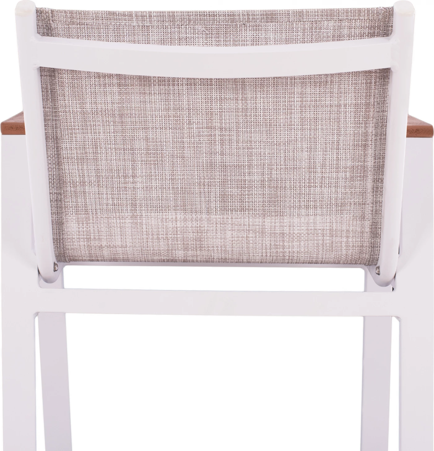 Aluminijasti barski stol bel s polywoodom 52x58x108 cm FH5790.01