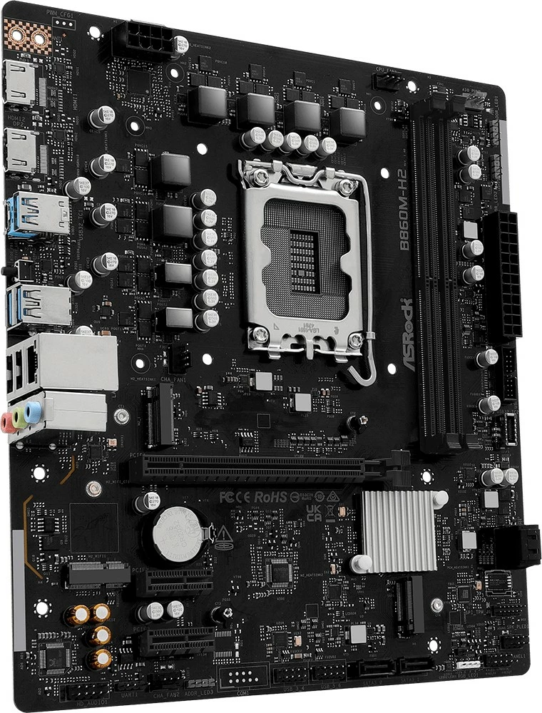 Plošča ASRock B860M-H2, LGA 1851, micro ATX, DDR5, črna