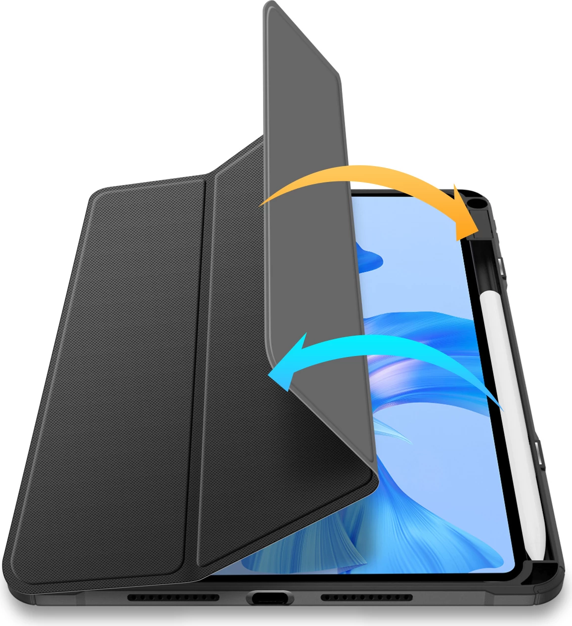 Ovitek za tablico Dux Ducis Toby za Huawei MatePad Pro 11'' (2022), z oporo, samodejno spanje, črn