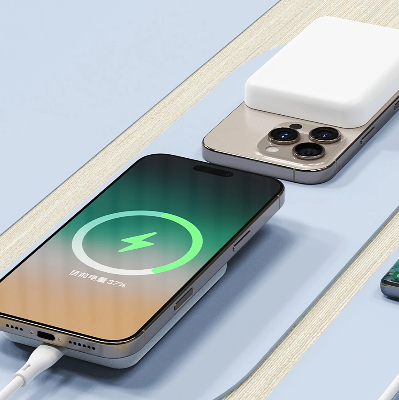 Prenosna baterija Dudao K26, 10000mAh, 20W, USB-A/USB-C/MagSafe, bela