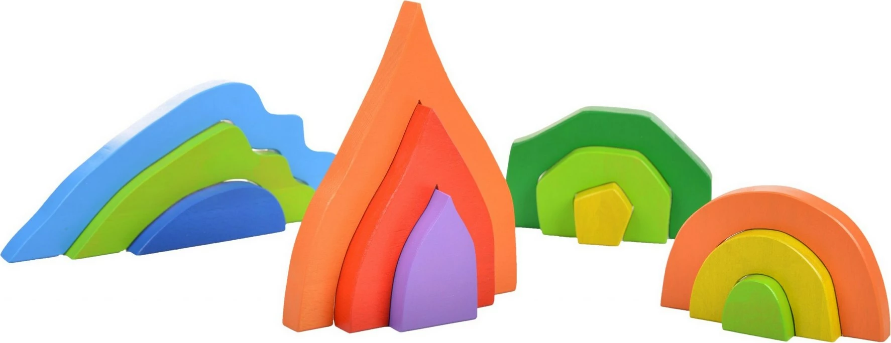 Večbarvna lesena igrača za otroke, Skye Decor, Flame