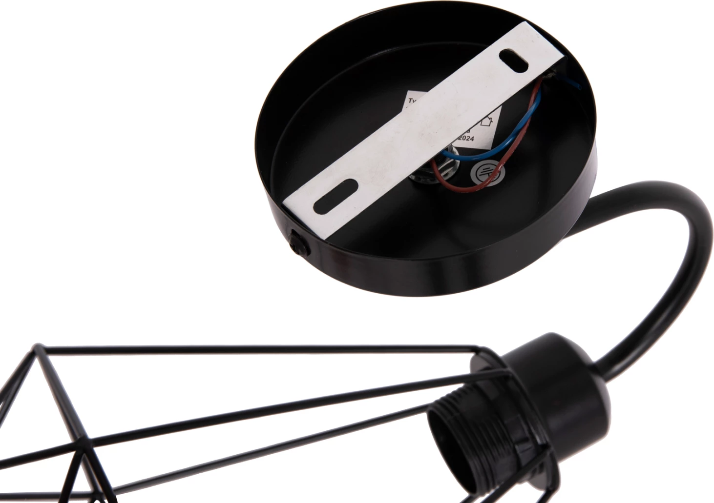 Stenska svetilka MILID, črni metal, 20x27x28 cm