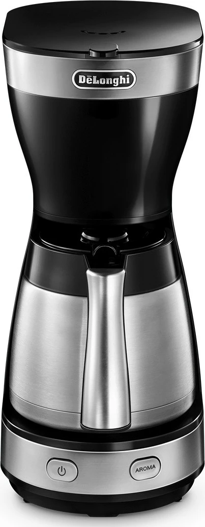 Kavni aparat DeLonghi Dedica Style ICM 16710, 1,25 L, 1000 W, črn, srebrn