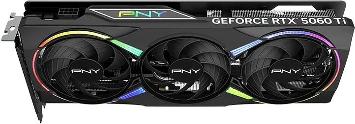 Visokozmogljiva grafična kartica PNY RTX 5060 Ti VERTO ARGB OC 8GB GDDR7, črna