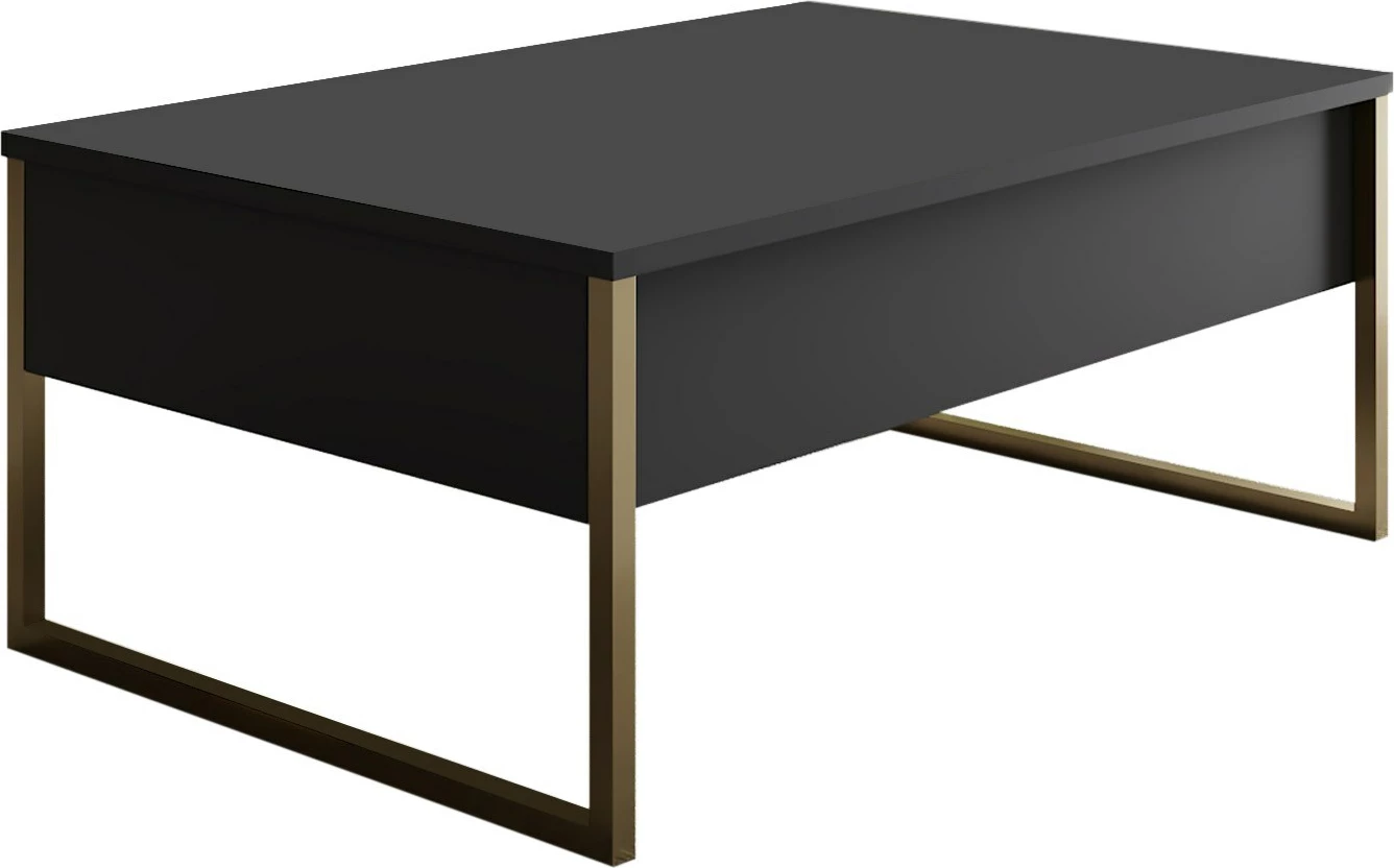 Set pohištva za dnevno sobo Luxe, antracit in zlato