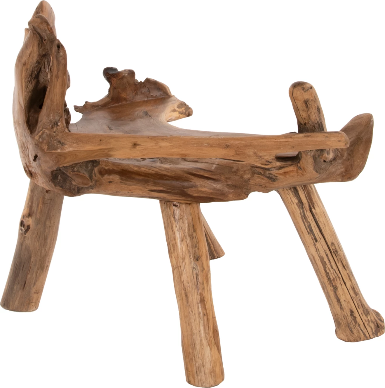 Stol iz tikovega lesa FH9348, naravna barva, 120x88x80 cm