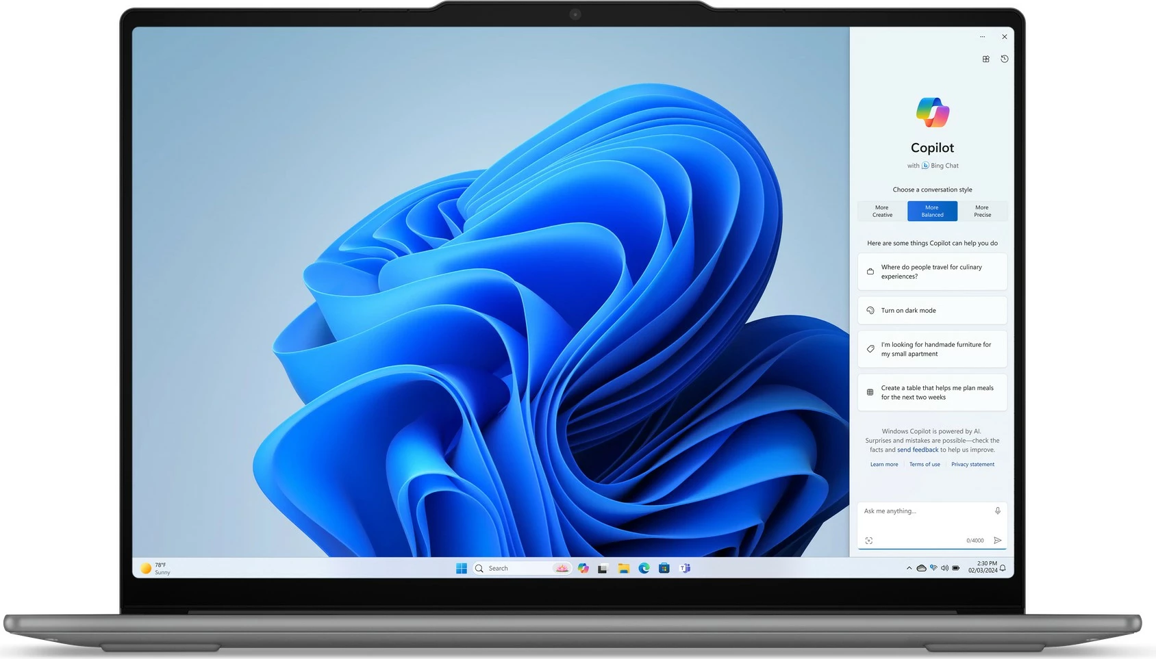 Prenosnik Yoga Slim 7i Aura Edition 15ILL9, Lenovo, Core Ultra 7 258V, 32 GB/1 TB SSD, 15,3" OLED, siv