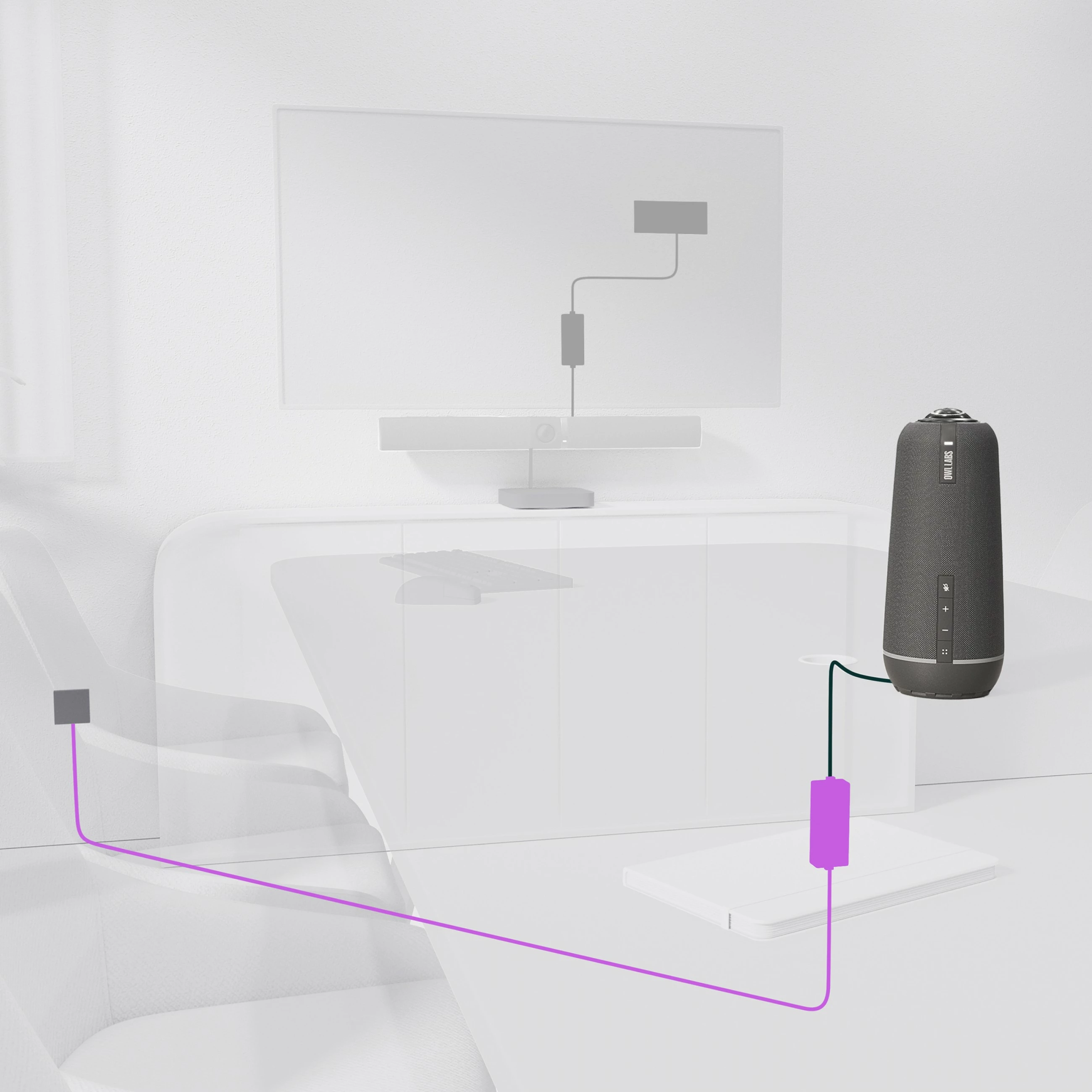 Adapter Power over Ethernet (PoE) 10/100/1000, USB Type-C, črn — Owl Labs
