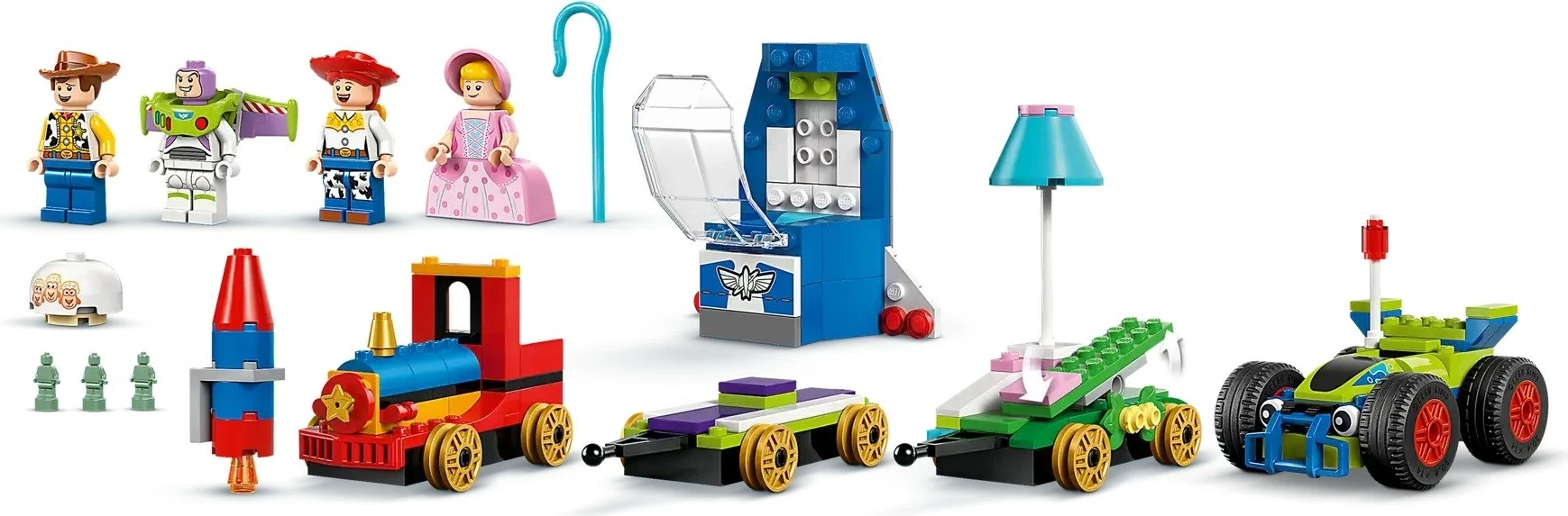 Set zabaven vlak in RC avto LEGO Disney Toy Story Celebration Train and RC Car, 43264, 206 kosov