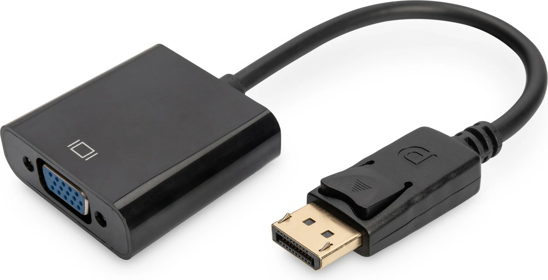 Adapter DisplayPort na VGA Digitus, 0,15 m, črn