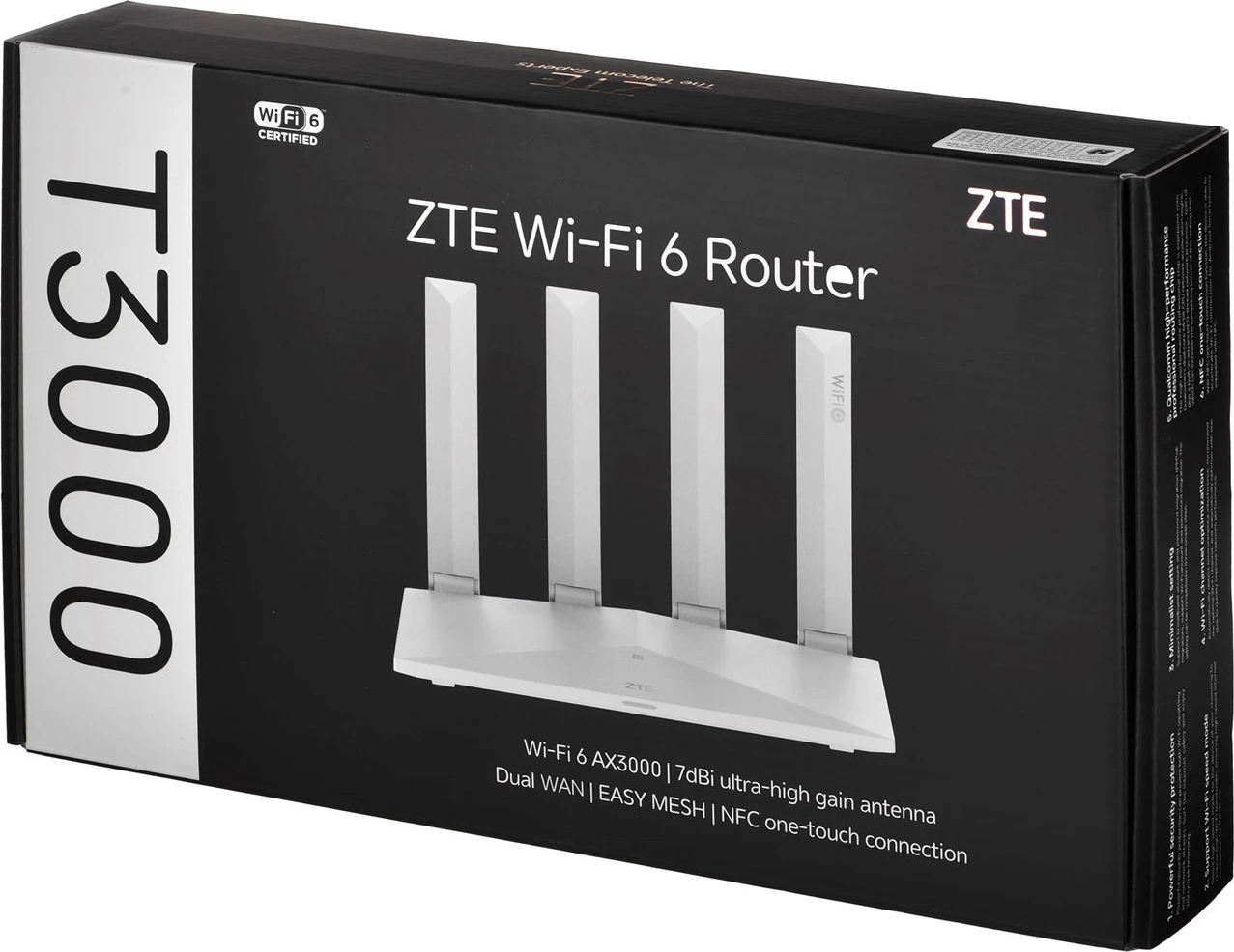 Wi‑Fi 6 usmerjevalnik ZTE T3000, bel