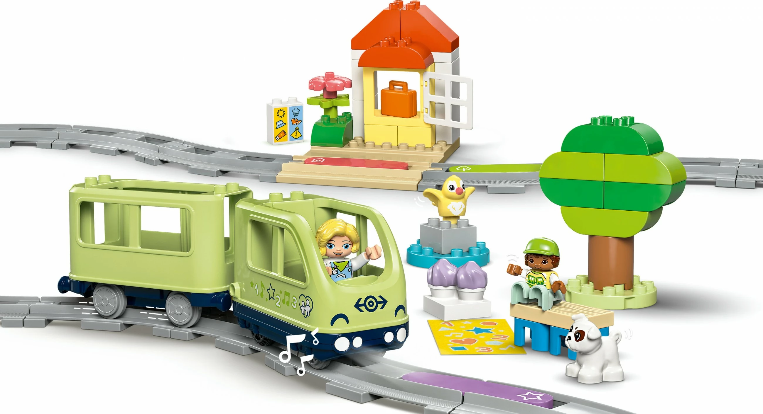 Interaktivni gradbeni set, vlak LEGO DUPLO 10427, 57 kosov, večbarven