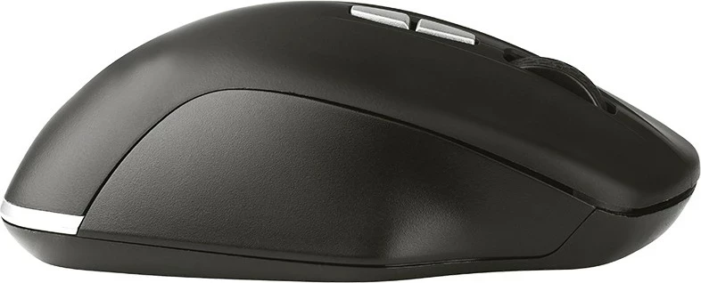 Ergonomičen brezžični miška Tracer PERFECT RF 2.4 GHz, 8 gumbov, črno-srebrna
