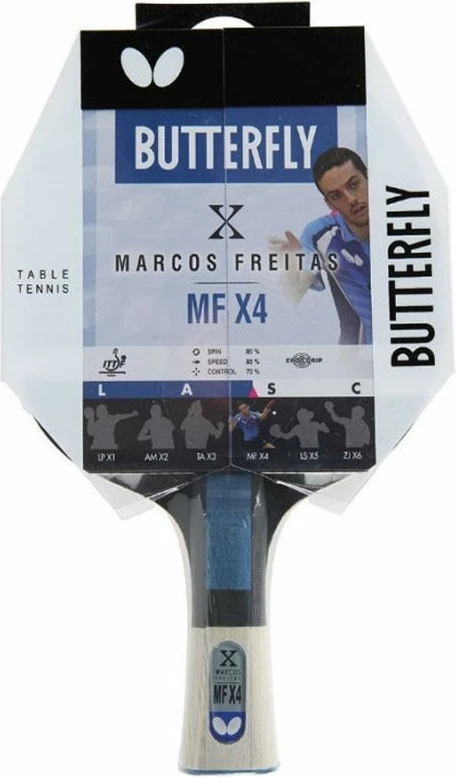 Raketa za namizni tenis Marcos Freitas Butterfly, črno-rdeča