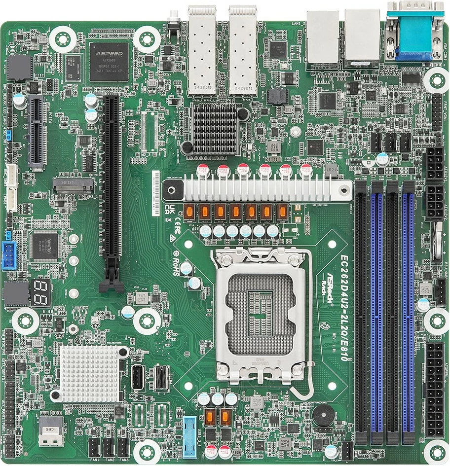Matična plošča ASRock EC262D4U2-2L2Q/E810, micro ATX, DDR5, Socket LGA 1700, za strežnik
