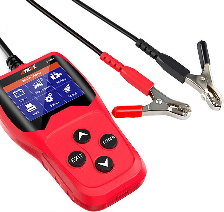 Tester baterij za vozila Ancel BA201, rdeč