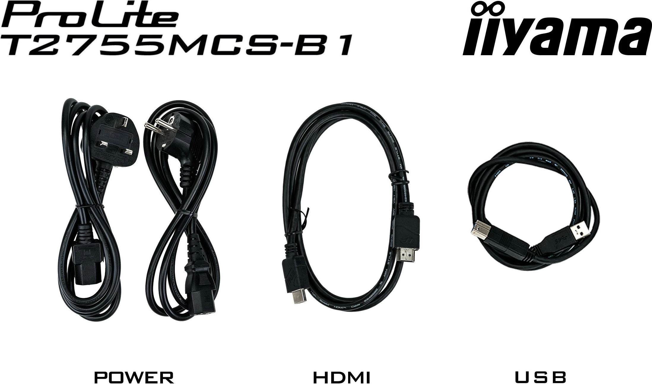 Monitor na dotik 27" iiyama ProLite T2755MSC-B1, Full HD, LED, črn