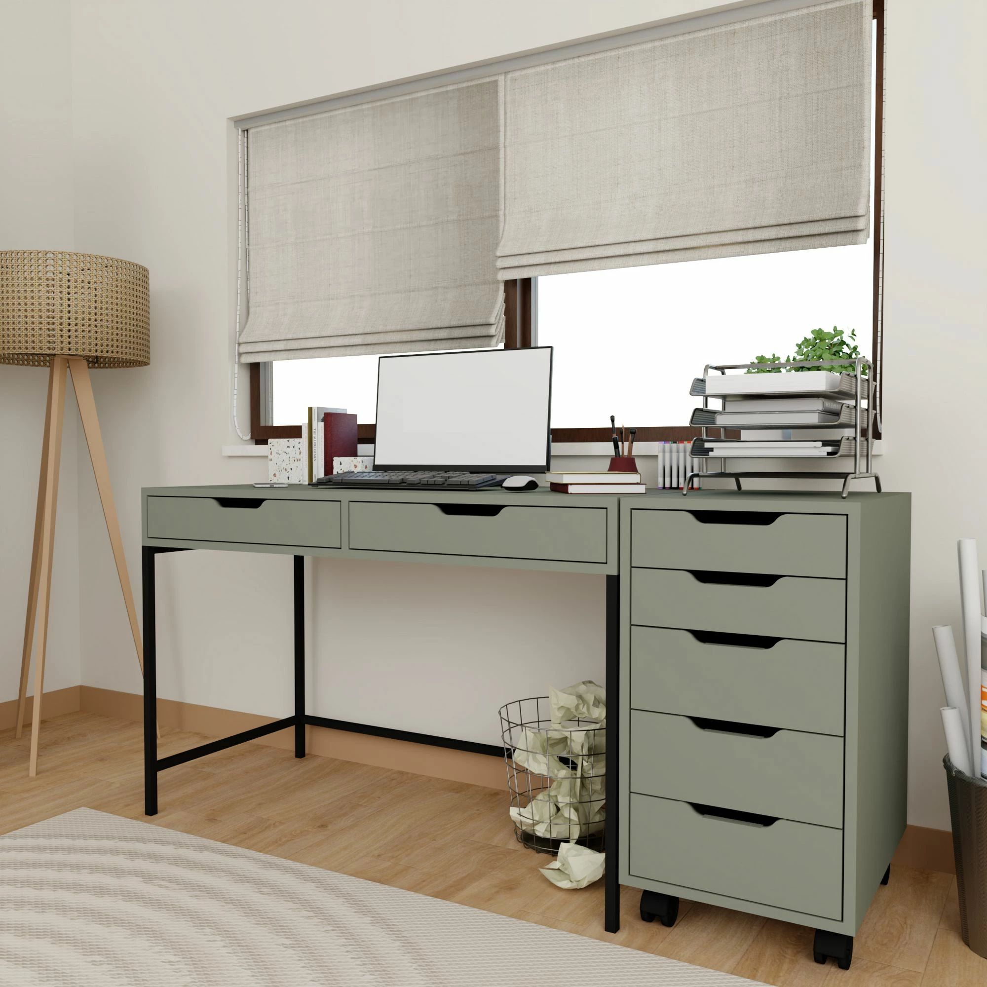 Miza za študij, zelena, Skye Decor, 1600-77