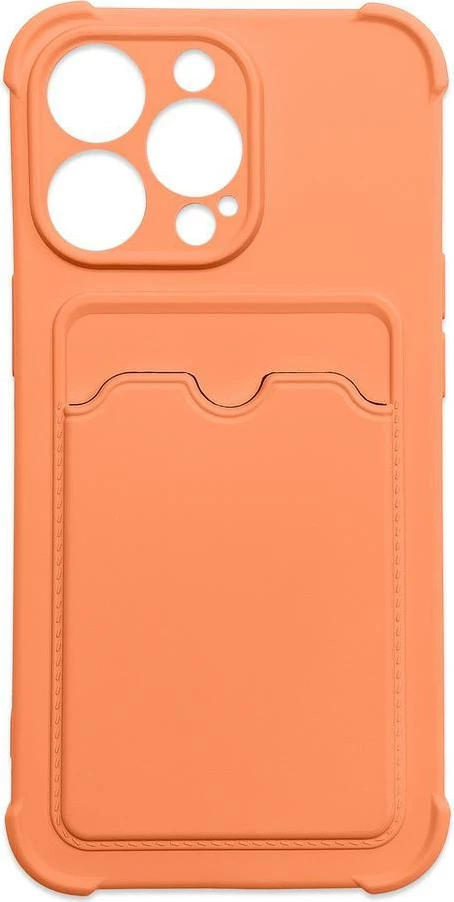 Ovitek za kartice Hurtel Card Armor za Samsung Galaxy A32 4G, silikonski, žep za kartice, oranžen