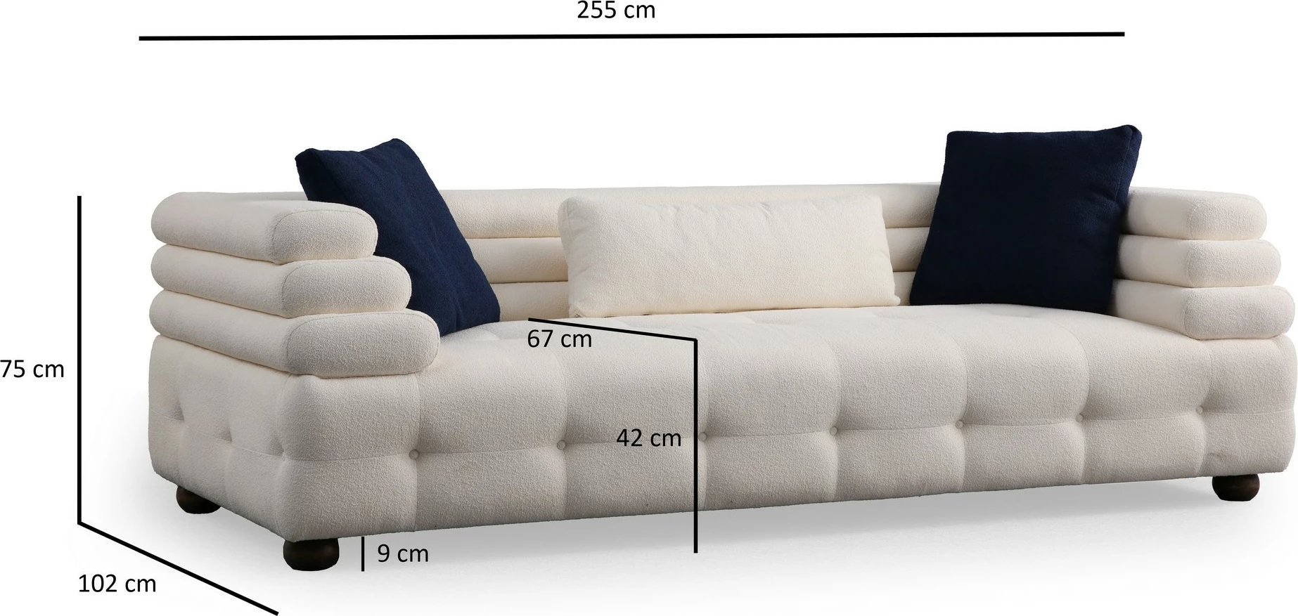 Trosed, bel, Atelier del Sofa Boston 3