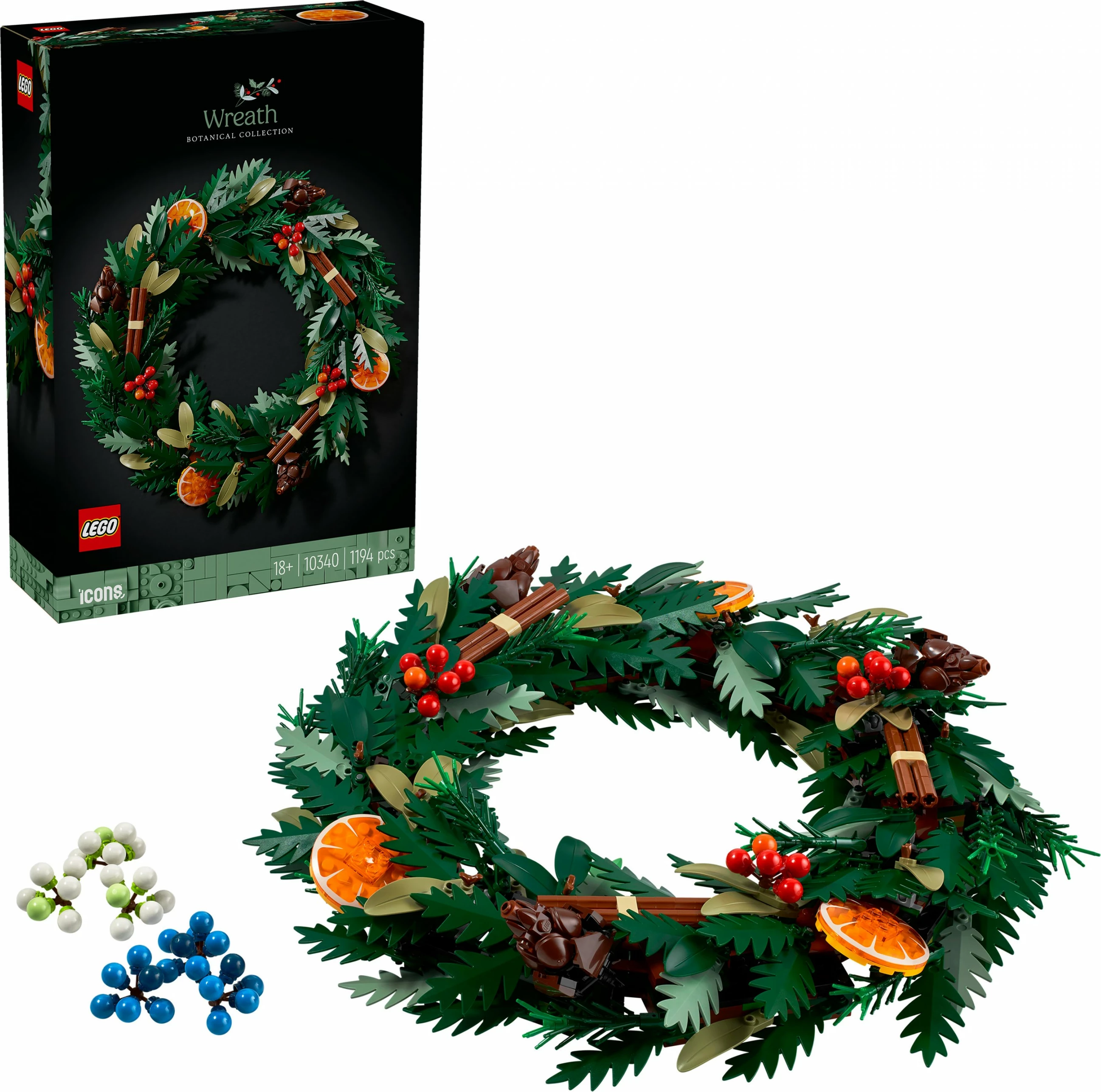 Božični venec komplet, LEGO Art Botanical Collection, 1194 kosi