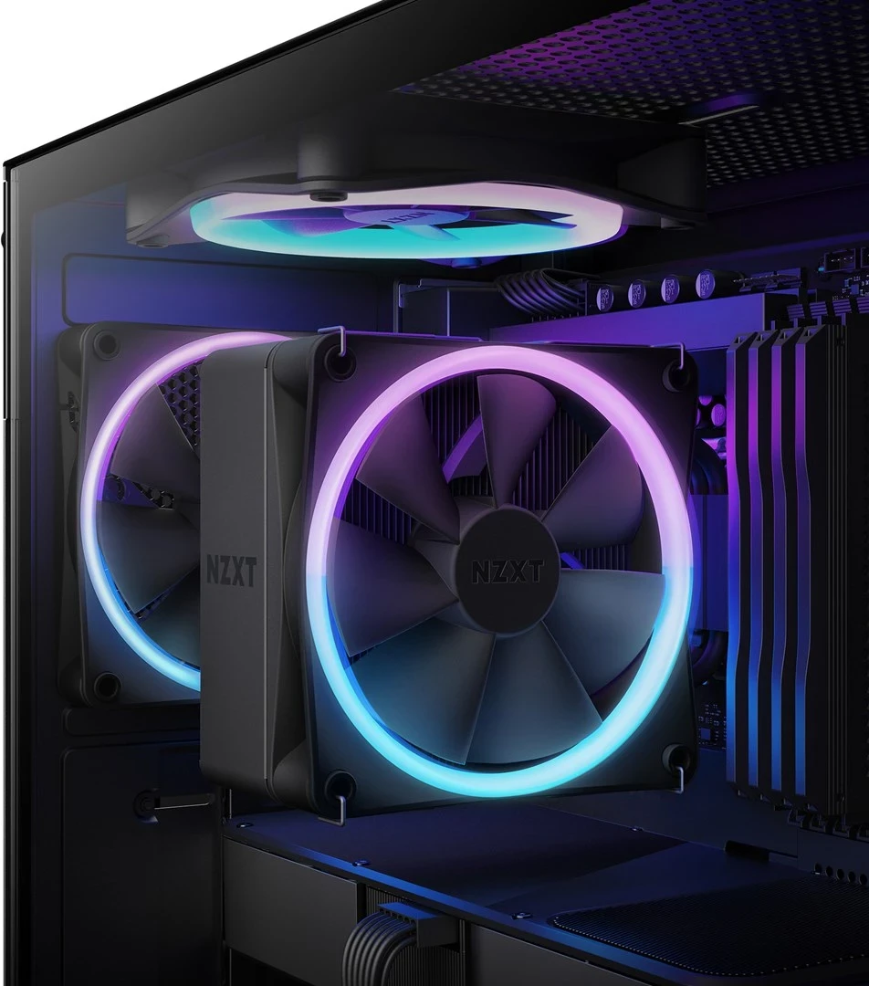 Procesorski hladilnik NZXT T120 RGB, 12 cm, črn