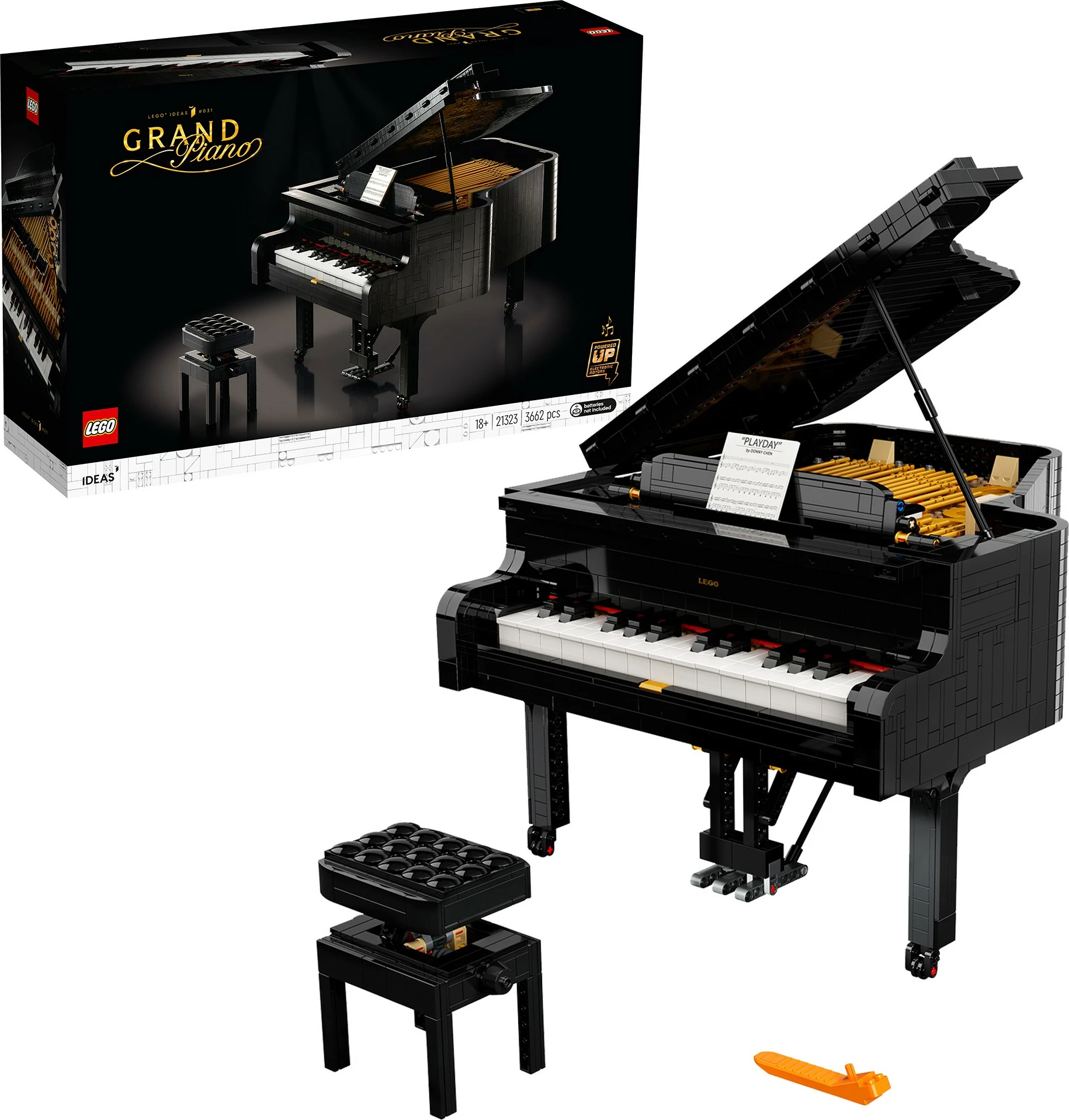 Model koncertnega klavirja LEGO Ideas Grand Piano 21323, 3.662 kosov, večbarven