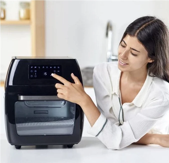 Friteza na zrak in pečica Black+Decker BXAFO1200E, 1700 W, črna