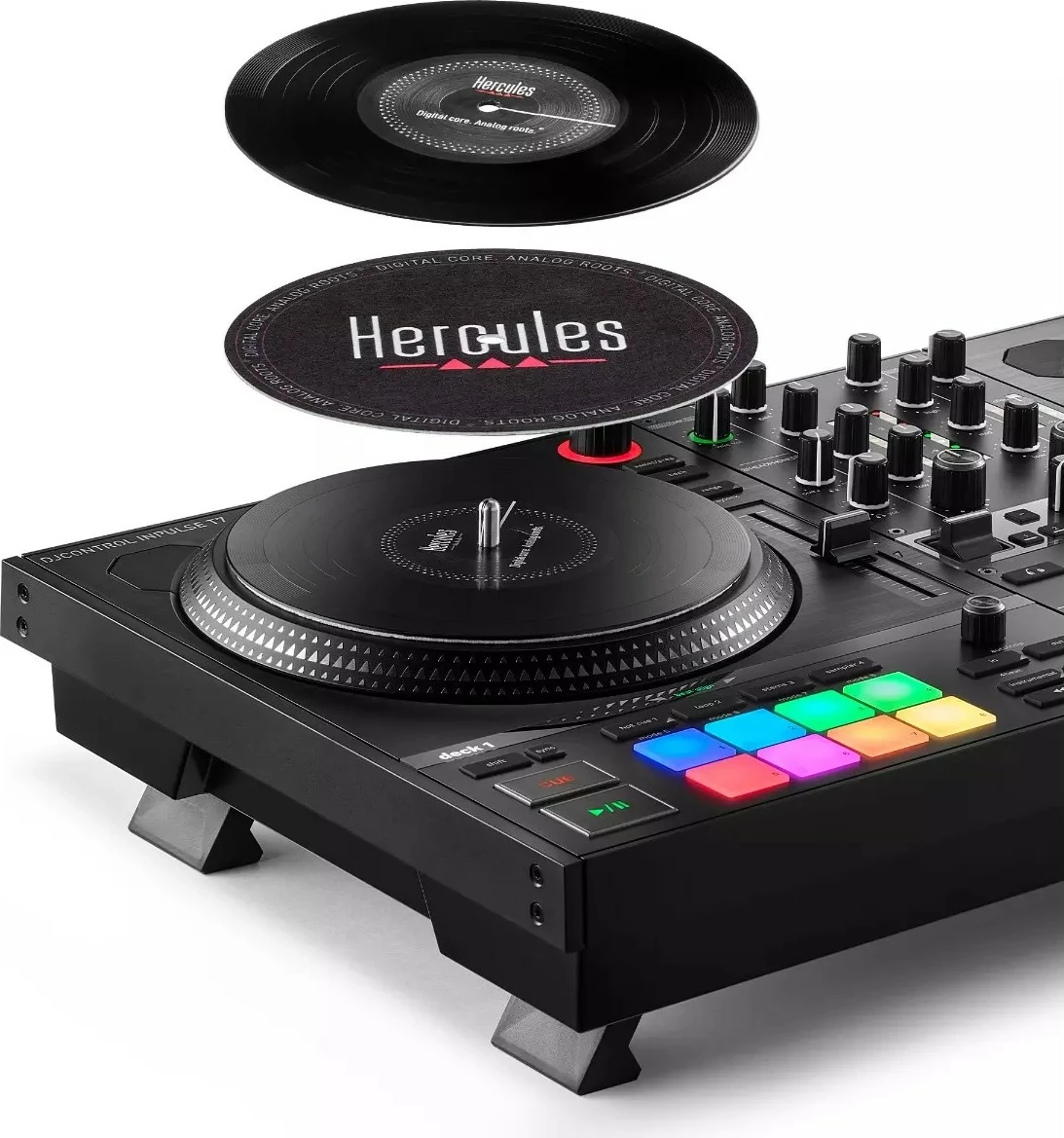 Motorni DJ kontroler INPULSE T7, Hercules, USB, črn