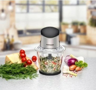 Večfunkcijski sekljalnik Rommelsbacher MZ 500, 1,5 L, 500 W, inox, črn