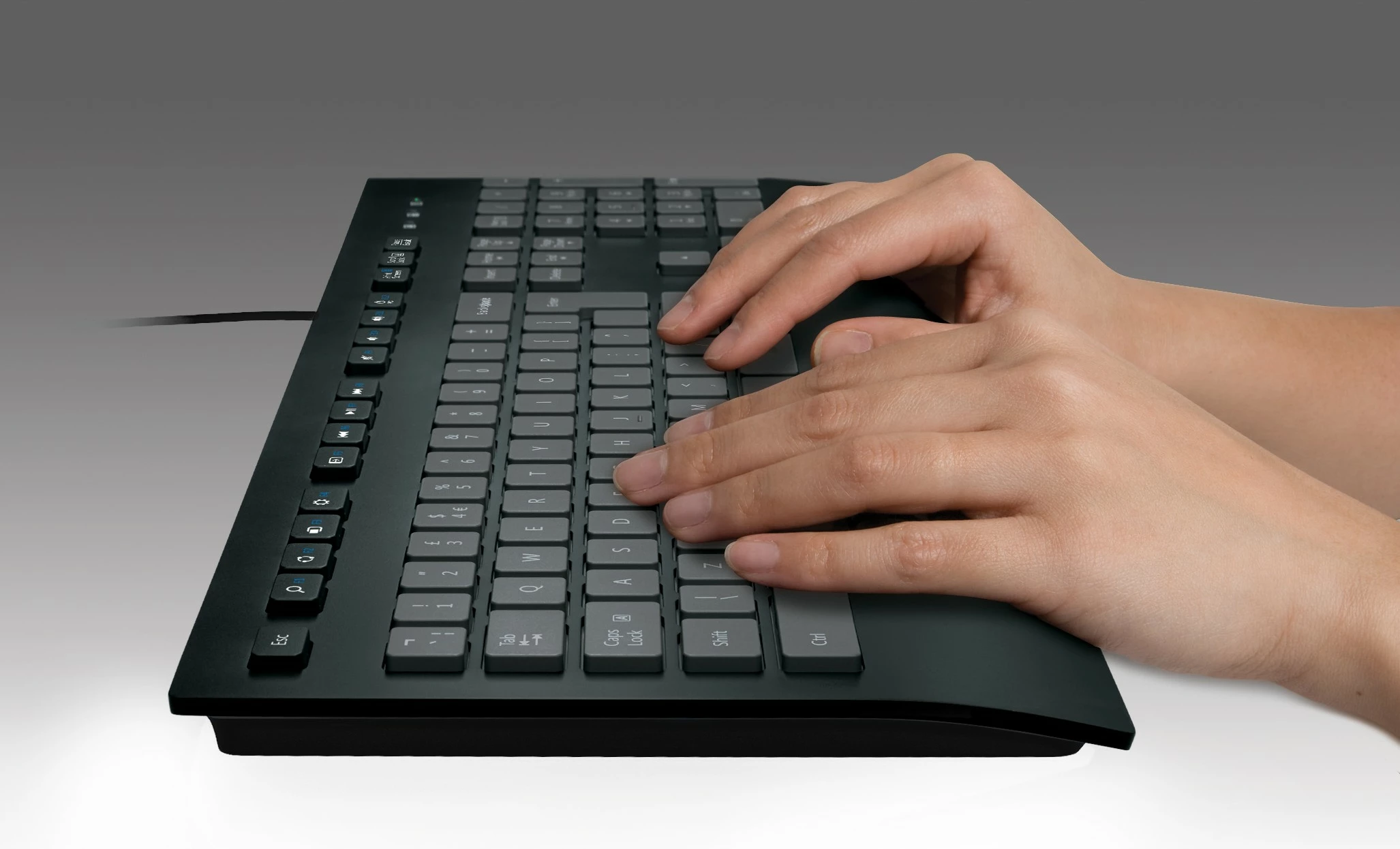 Polna velikost žična tipkovnica za podjetja Logitech K280e, USB, QWERTY, črna