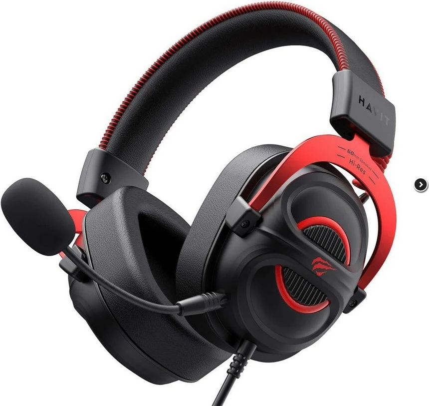 Gaming slušalke Havit H2002E Pro, z kabelom, črne