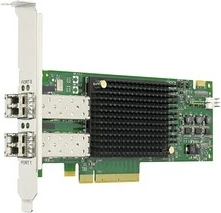 Omrežna kartica z dvojema SFP+ 28 Gbit, PCI Express, Broadcom LPe32000 Emulex G6, črna/zelena/siva