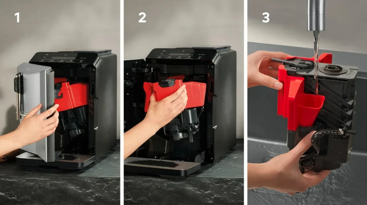 Popolnoma avtomatski kavni avtomat Siemens TF303E01 EQ300, 1300 W, srebrn