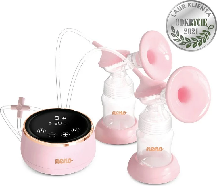 Električna sesalna črpalka za mleko Neno Bella Twin, 150 ml, rožnata
