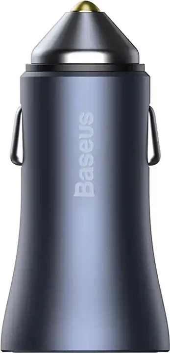 Avtomobilski polnilec Baseus Golden Contactor Pro, 2x USB, 40 W, z 1 m USB–USB-C kablom, siv