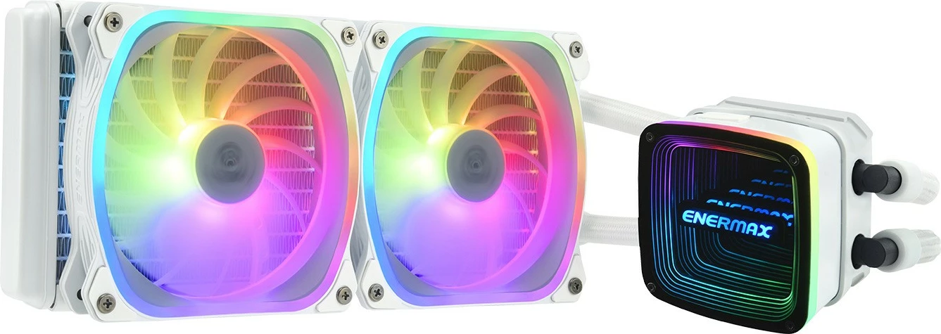 Vodeno hlajenje 240 mm, RGB, belo Enermax Aquafusion ADV ELC-AQFA240-SQA-W