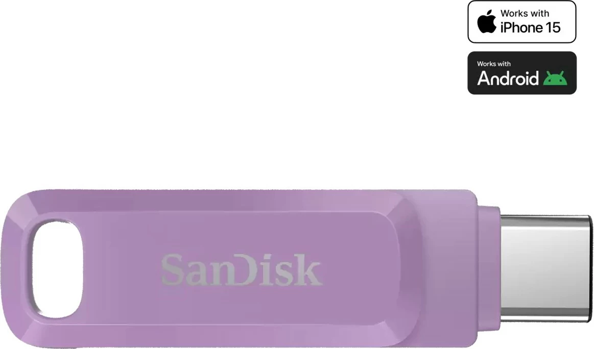 USB ključek Sandisk Ultra Dual Drive Go 512 GB, USB Type-C, vijolično (lavender)