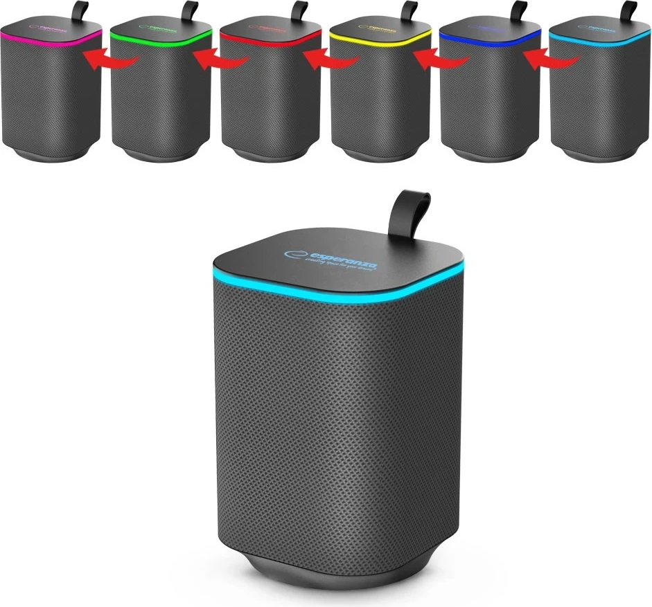 Altoparlant Esperanza LED EP155, 10 W, črn