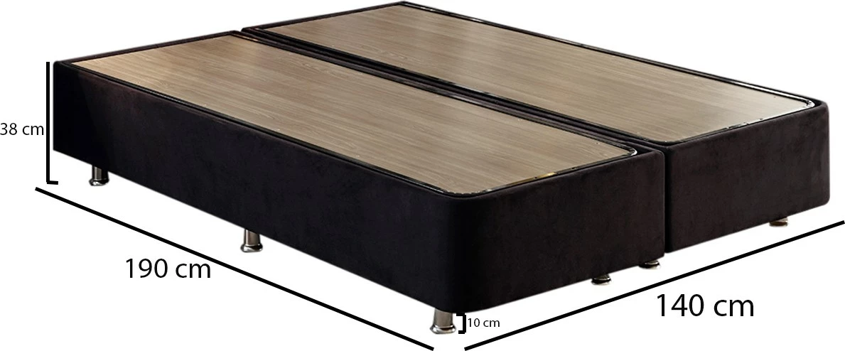 Posteljna podlaga Skye Decor Ela Double, črna, 140 x 190