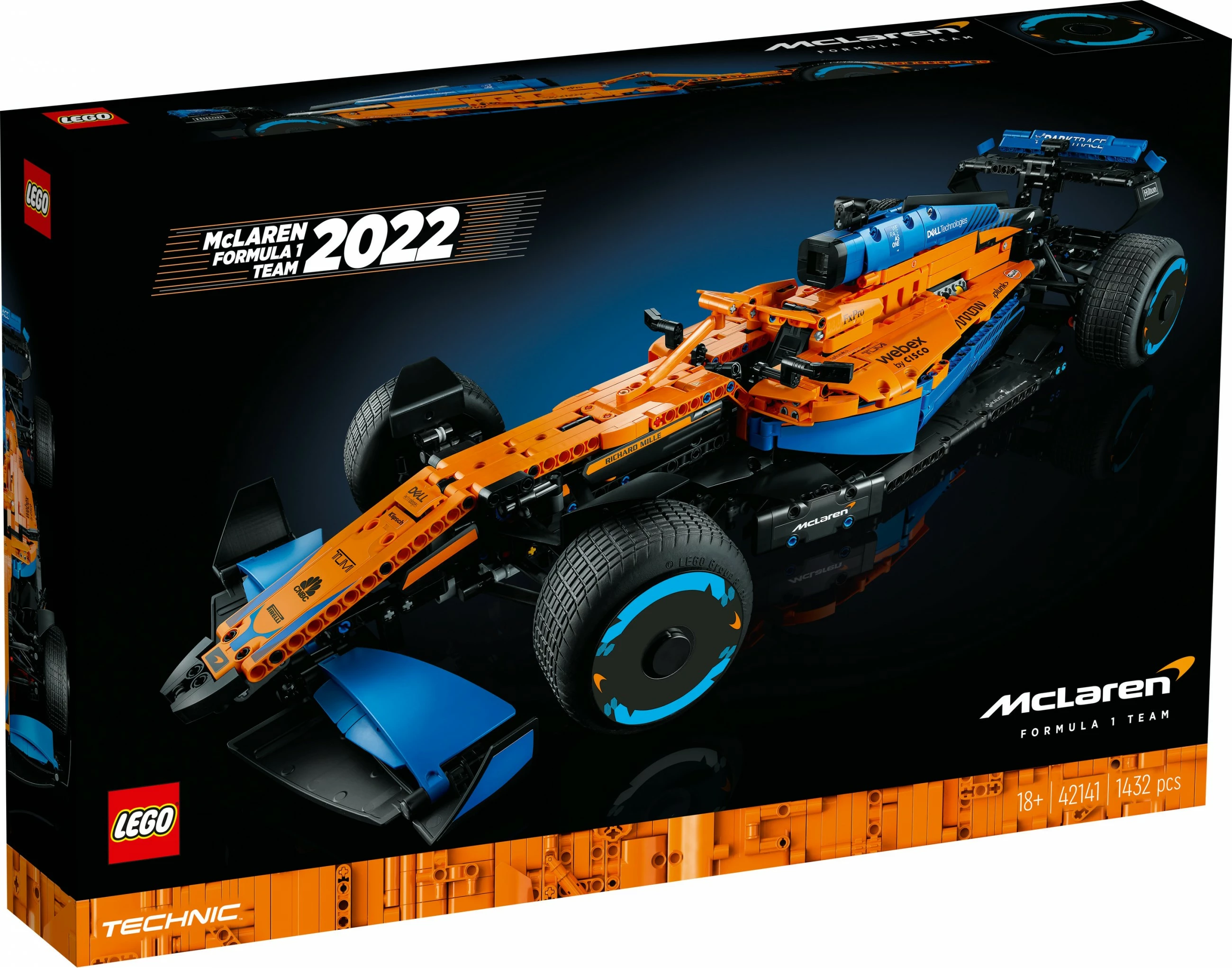 Detajni gradbeni komplet McLaren Formula 1 LEGO Technic, 1434 kosov, večbarven