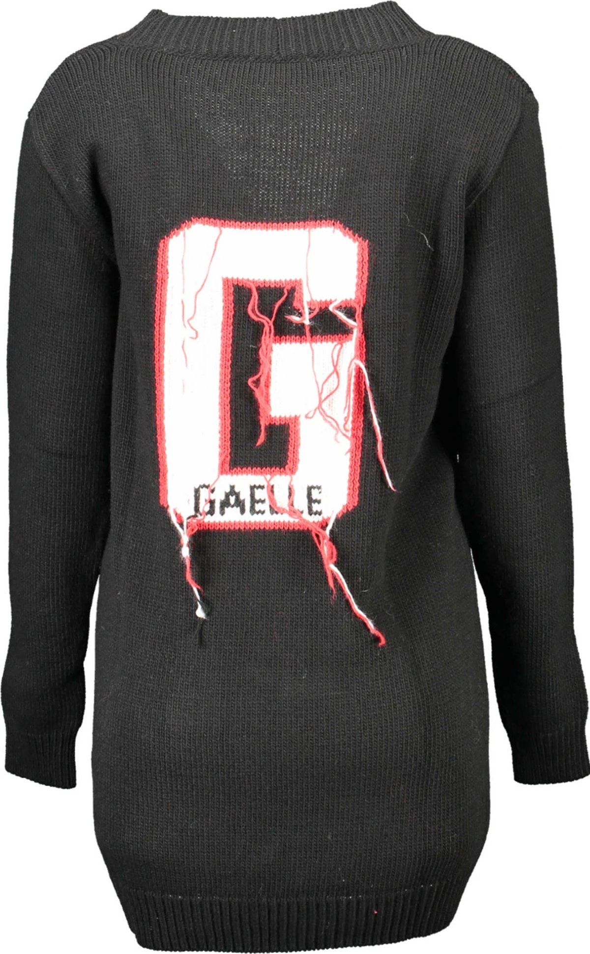Dolga pletena majica GAELLE PARIS ženska, črna