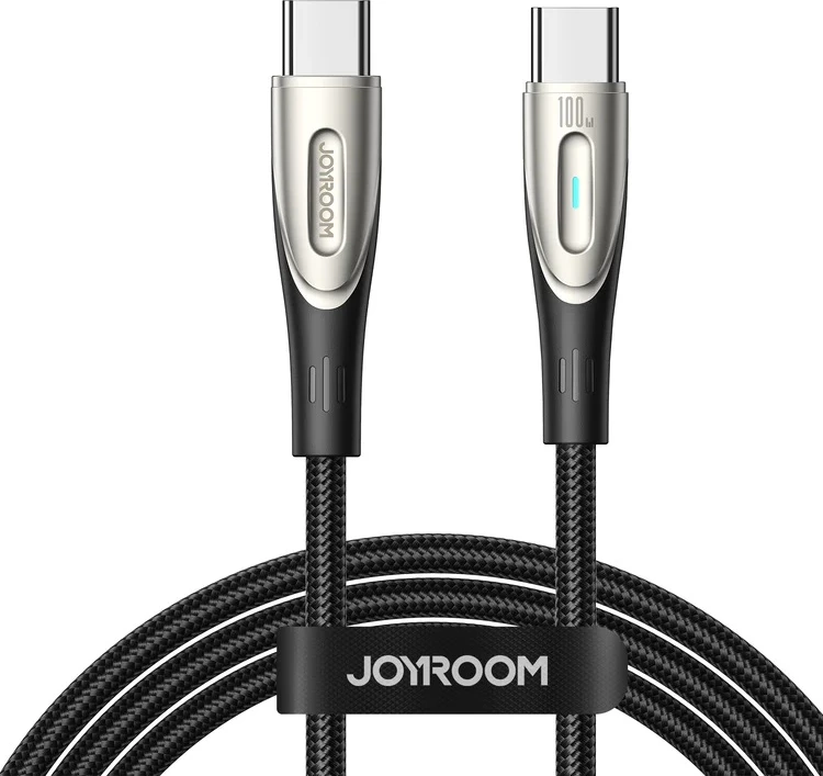 Kabel USB-C na USB-C Joyroom Star-Light Series SA27-CC5, 1,2 m, 100 W, črn