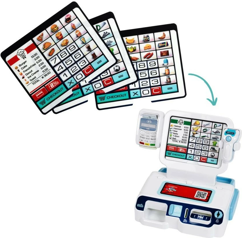 Igrača blagajna z aplikacijo Klein 7265, večbarvna, komplet dodatkov