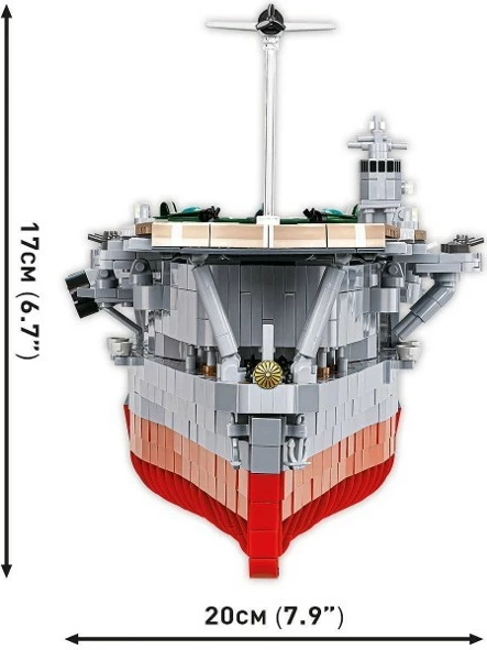 Detajni model aktrakplovila IJN Akagi, Cobi Klocki, 3573 kosov, Zbirka Historical