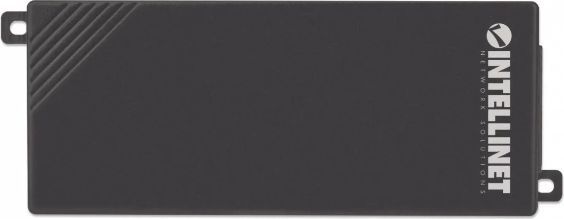 PoE+ napajalnik Intellinet 561518, 30 W, 2x Gigabit RJ45, črn