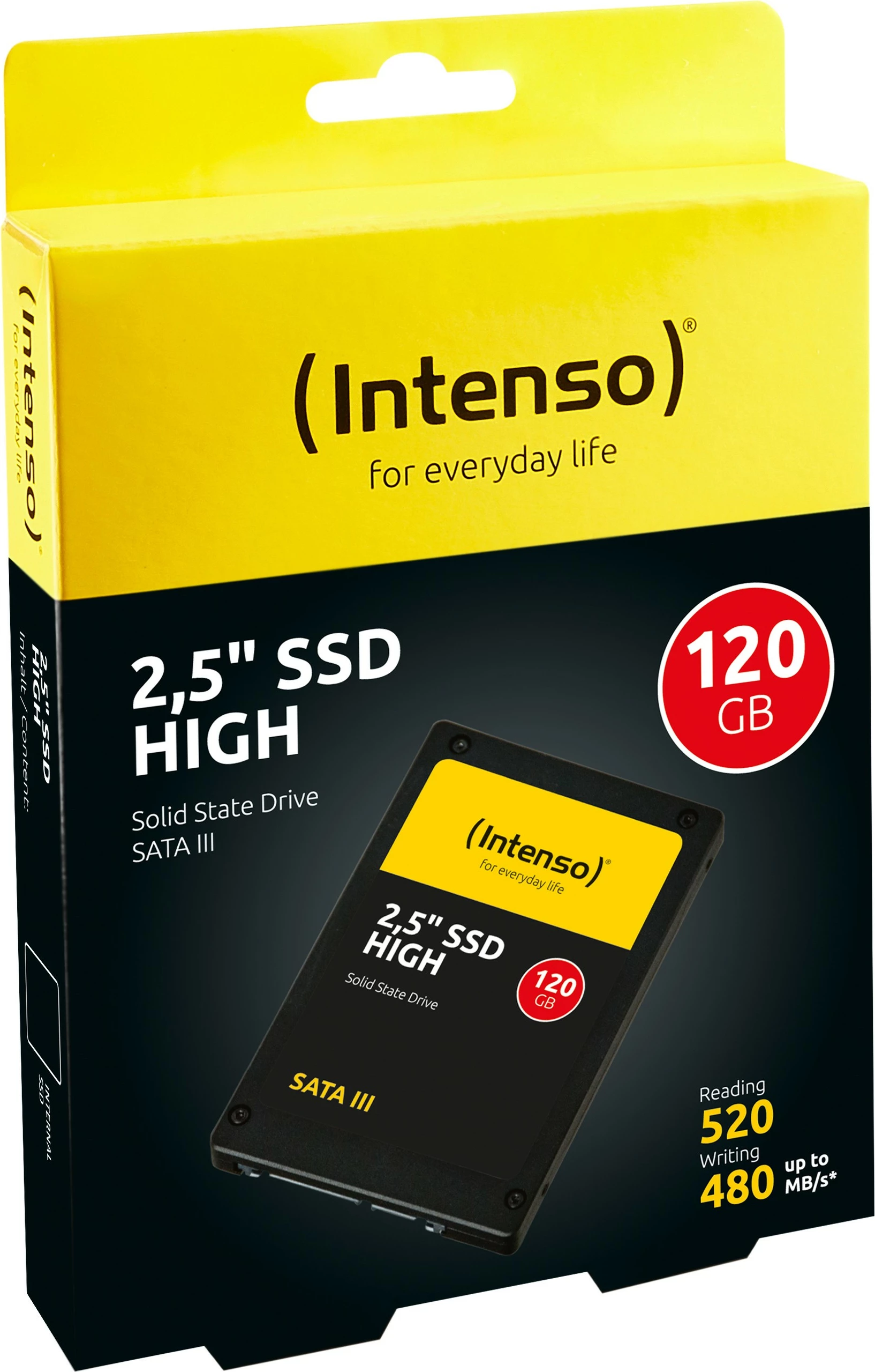 SSD Intenso High 120 GB 2,5" 520 MB/s 6 Gbit/s črn