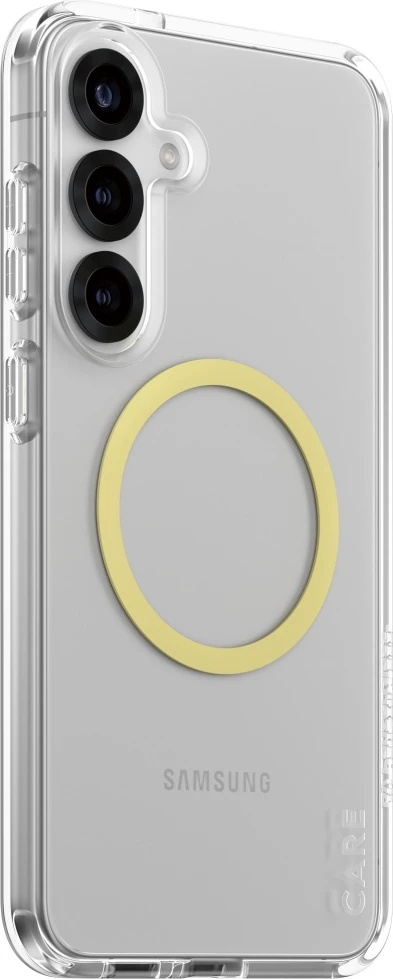 Ovitek za telefon PanzerGlass CARE Flagship Urban Combat Chardonnay za Samsung Galaxy S25+, prozoren