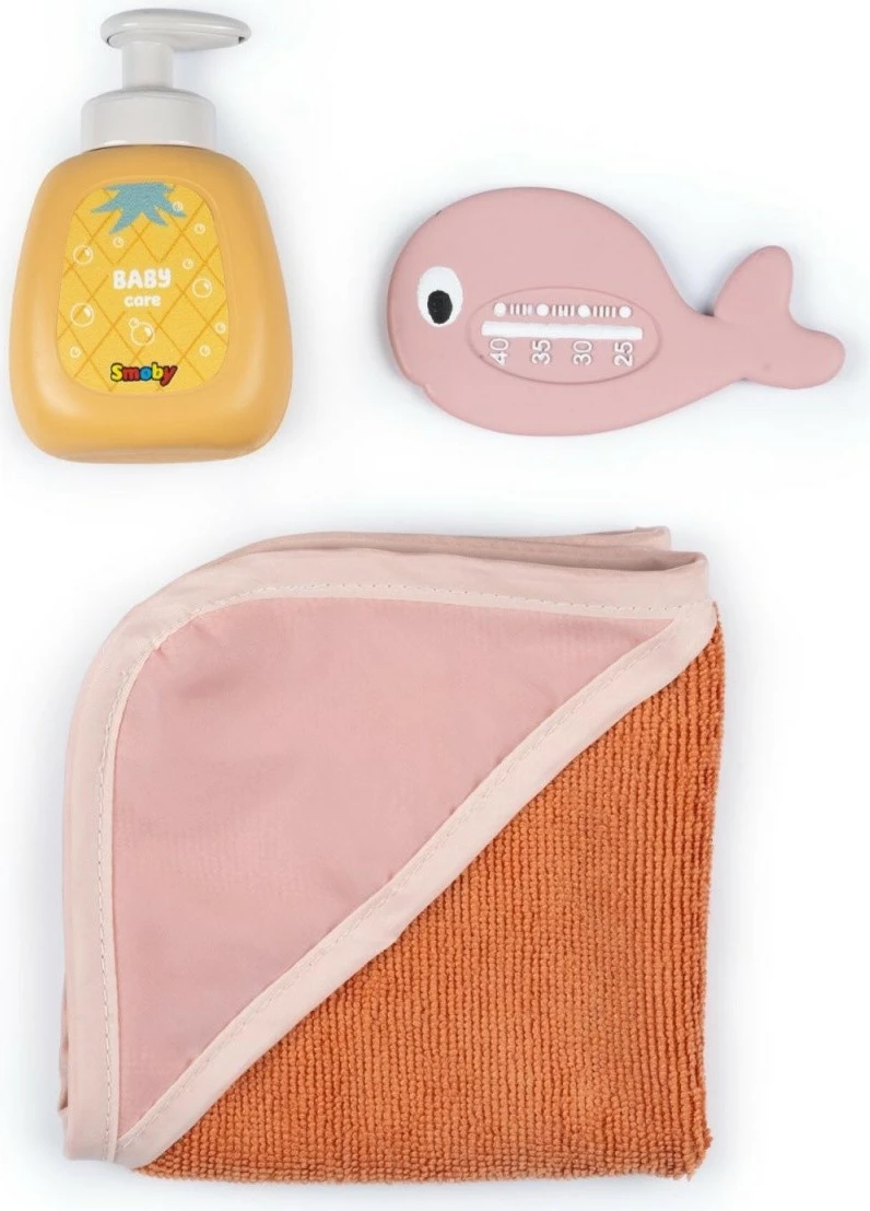 Igralna kad za punčke, plastična, rožnata/rjava/bela, z dodatki Smoby Baby Nurse 7600220386